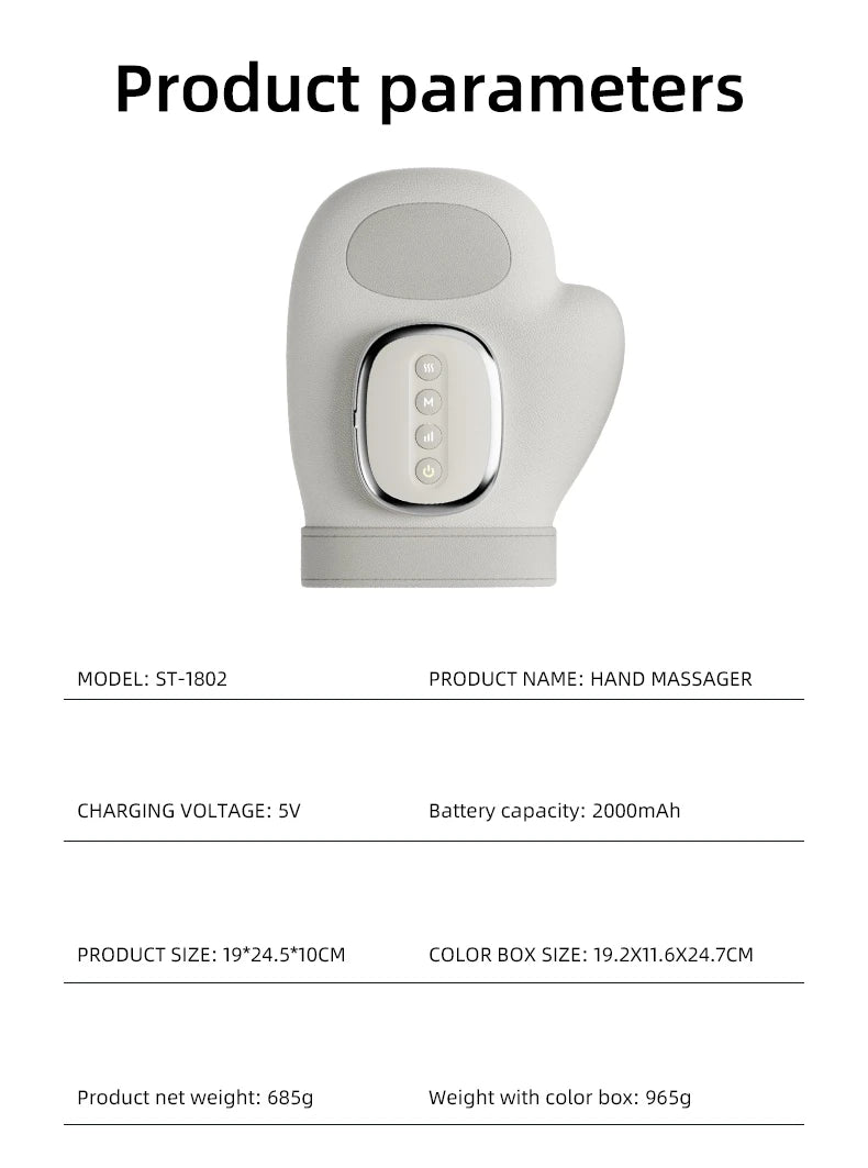 Heated Air Compression Hand Massager