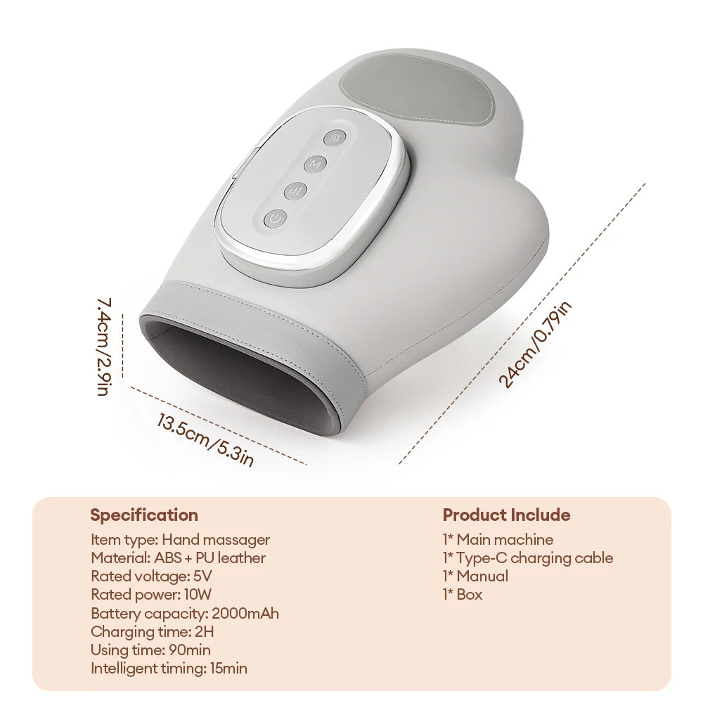 Heated Air Compression Hand Massager